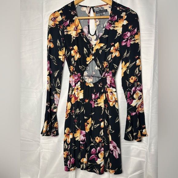 Kendall & Kylie Black Floral Cut-Out Dress XS - Picture 3 of 7